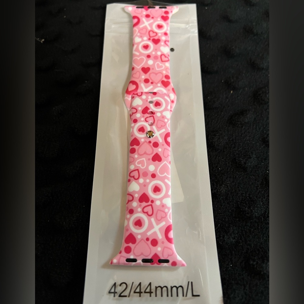 Valentines Day Print Rubber Silicone Slim Band for Apple Watch Band 42/44/45mm